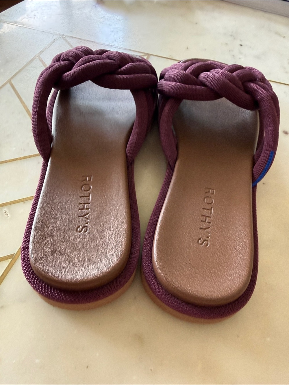 New Rothy's Raspberry Purple The Summer Sandal - Picture 3 of 5